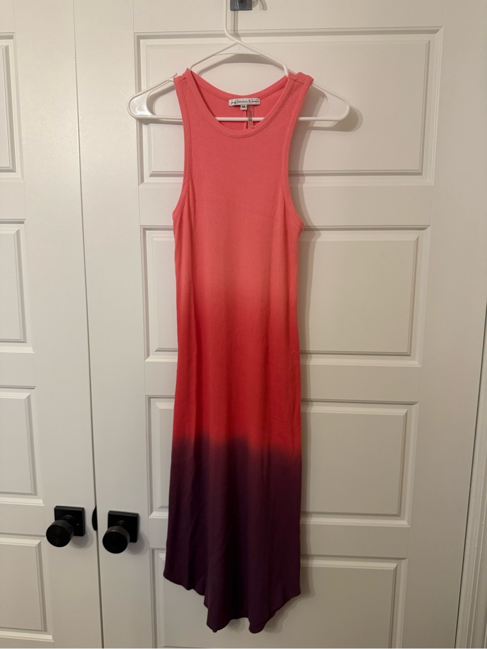 Young Fabulous & Broke Coral to Purple Ombre Tank MIDI Dress - Size M